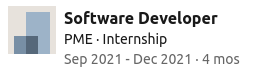 Internship experience